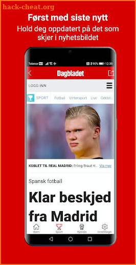 Dagbladet screenshot