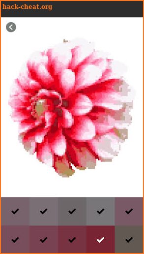 Dahlia Flower Pixel Art Coloring By Number screenshot