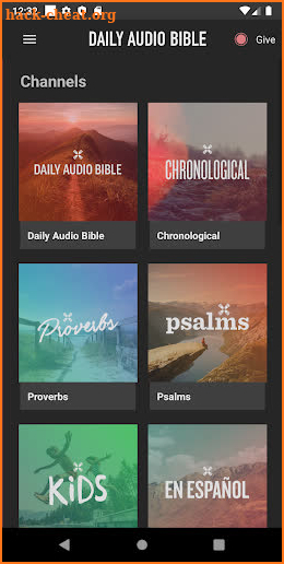 Daily Audio Bible Mobile App screenshot