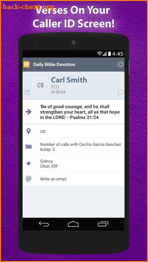Daily Bible Devotion- Bible App & Caller ID Screen screenshot