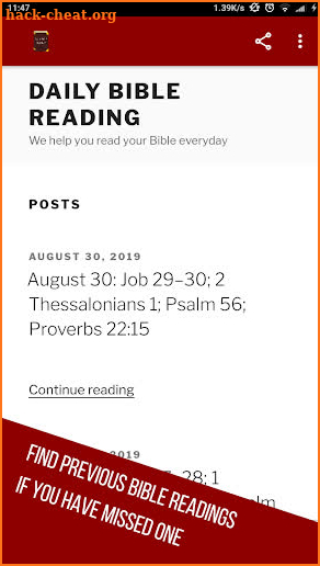 Daily Bible Readings screenshot