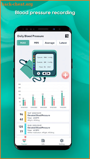 Daily Blood Pressure - Log screenshot