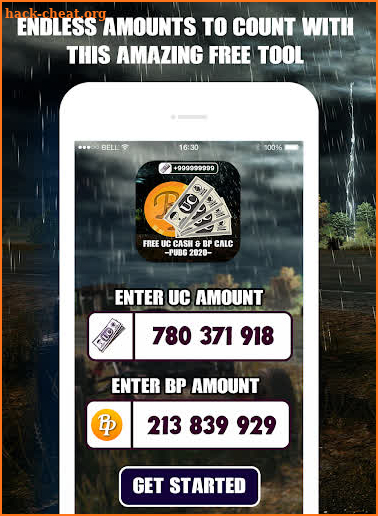 Daily Free UC Cash & Battle Points Calc screenshot