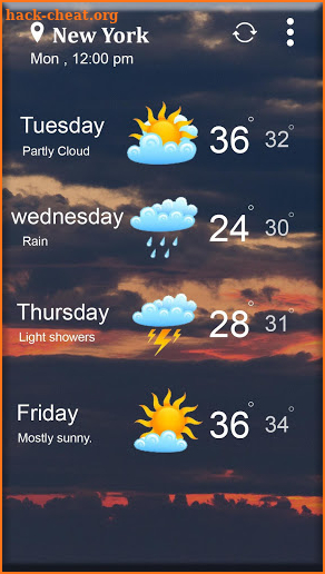 Daily Live Weather Forecast Report App screenshot