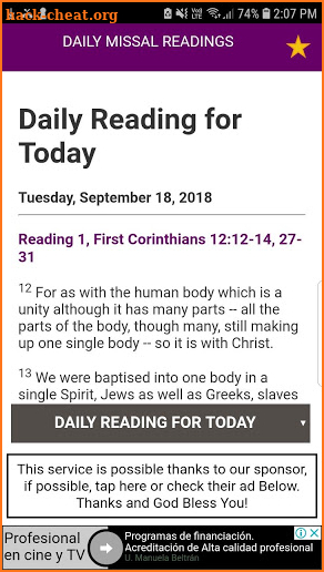 Daily Mass (Catholic Church Daily Mass Readings) screenshot