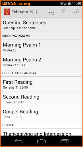 Daily Prayer PC(USA) screenshot