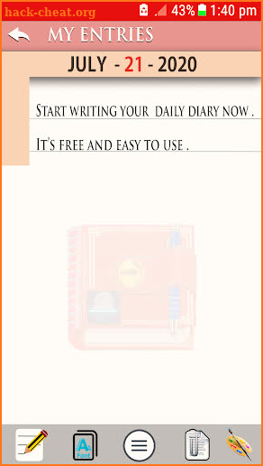 Daily Routine Diary screenshot