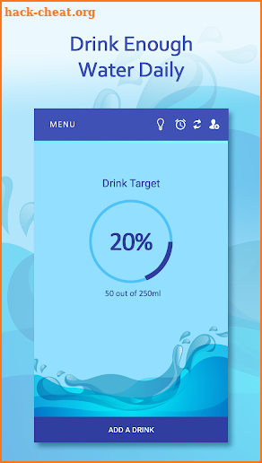 Daily Water Intake Reminder App screenshot