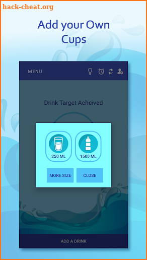Daily Water Intake Reminder App screenshot
