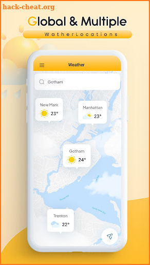 Daily weather forecast widget screenshot