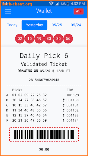 DailyPick6 - Free Daily Sweepstakes screenshot