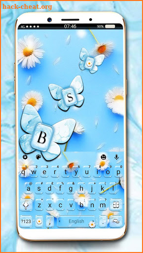 Dainty Daisy Keyboard Theme screenshot