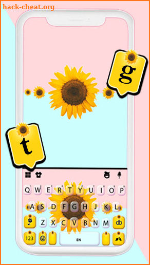 Dainty Sunflower Keyboard Background screenshot