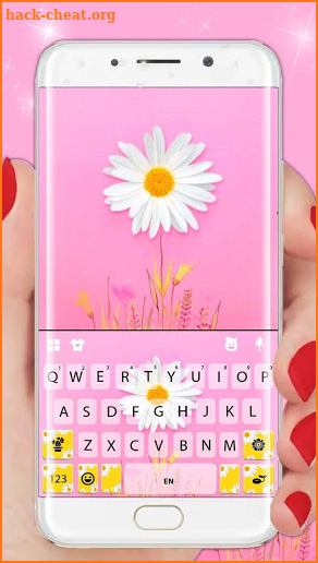 Daisy Flower Keyboard Theme screenshot