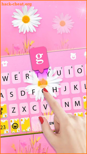 Daisy Flower Keyboard Theme screenshot
