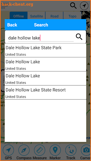 Dale Hollow Reservoir -Tennessee Offline GPS Chart screenshot
