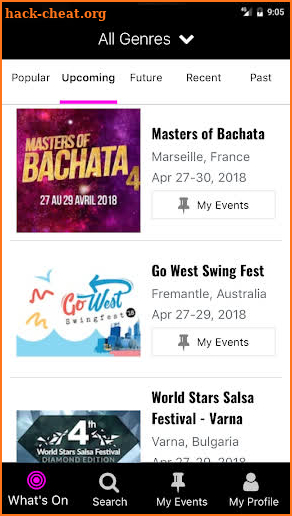 Danceplace Events screenshot