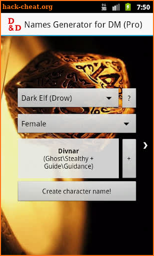 D&D Names Generator (PRO) screenshot