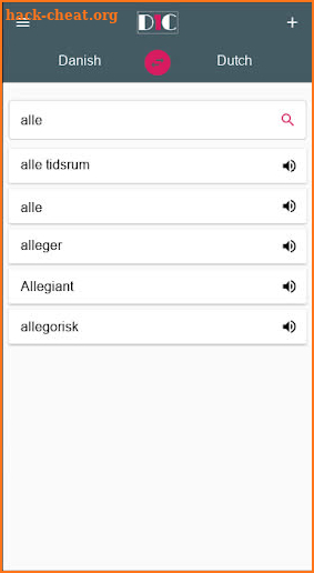 Danish - Dutch Dictionary (Dic1) screenshot