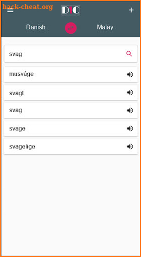 Danish - Malay Dictionary (Dic1) screenshot