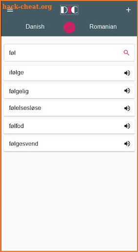 Danish - Romanian Dictionary (Dic1) screenshot