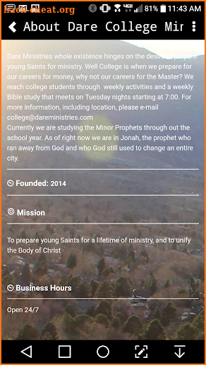 Dare College Ministries screenshot