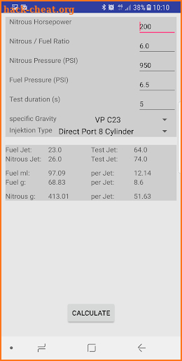 Darg Racing Calculator screenshot