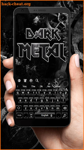 Dark Black Metal Keyboard Theme screenshot