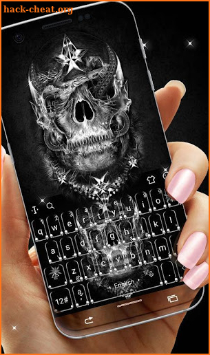Dark Black Skull Keyboard Theme screenshot