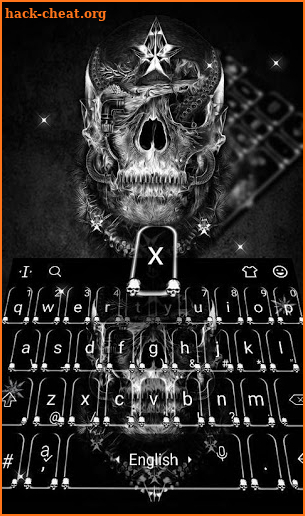 Dark Black Skull Keyboard Theme screenshot