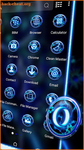 Dark Blue Fractal Theme Launcher screenshot