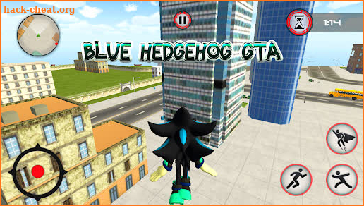 Dark Blue Hedgehog Rope Hero screenshot