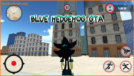 Dark Blue Hedgehog Rope Hero screenshot