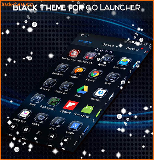 Dark Blue Launcher Theme screenshot