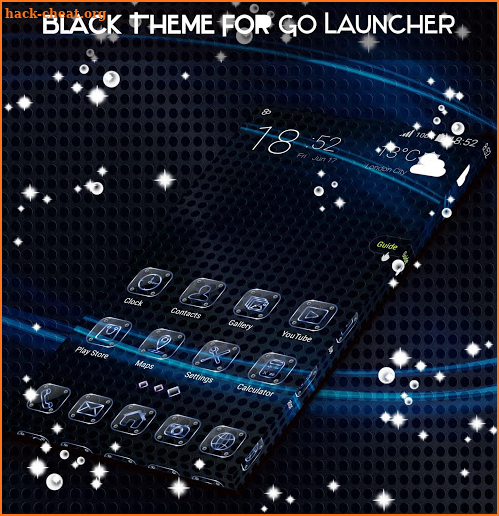 Dark Blue Launcher Theme screenshot