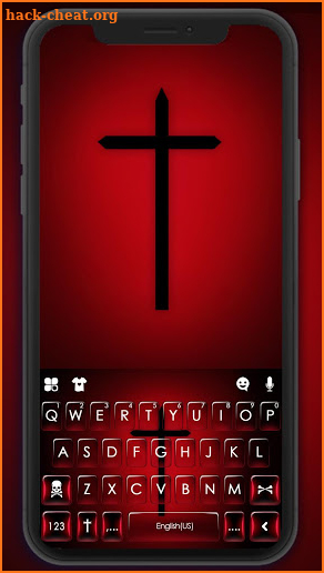 Dark Cross Keyboard Theme screenshot