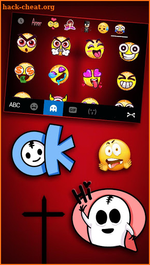 Dark Cross Keyboard Theme screenshot