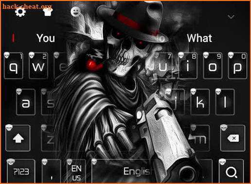Dark Death Gun Warrior theme Keyboard screenshot