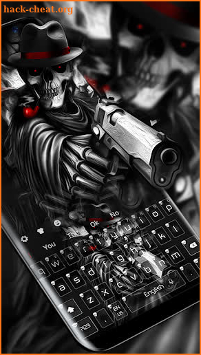 Dark Death Gun Warrior theme Keyboard screenshot