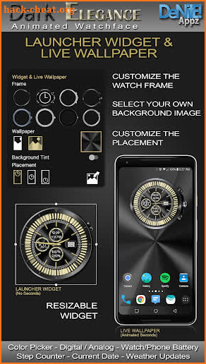Dark Elegance HD Watch Face screenshot
