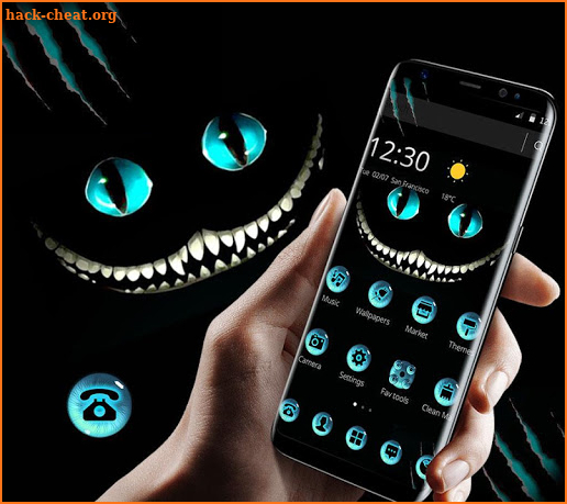 Dark Evil Smile Cat Theme screenshot