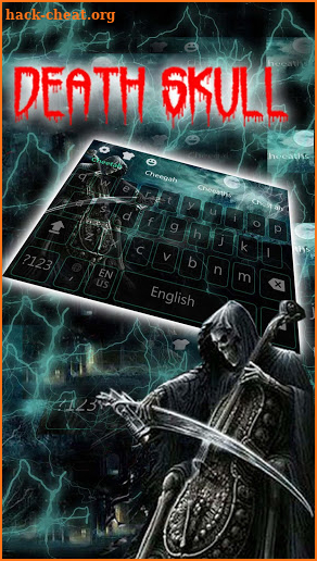 Dark Flame Devil skull gun Theme Keyboard screenshot