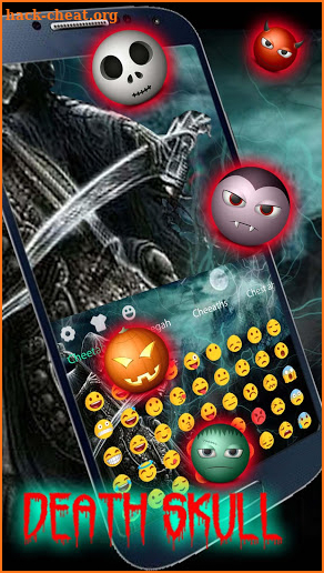 Dark Flame Devil skull gun Theme Keyboard screenshot
