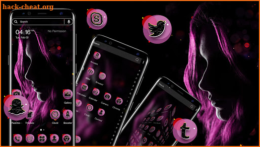 Dark Girl Launcher Theme screenshot