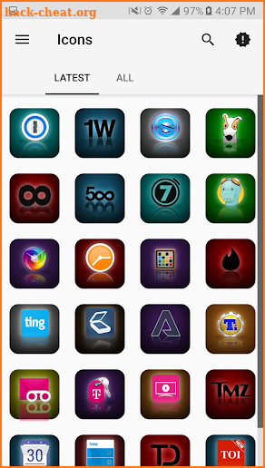 Dark Glow - icon pack screenshot