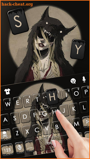 Dark Monster Woman Keyboard Background screenshot