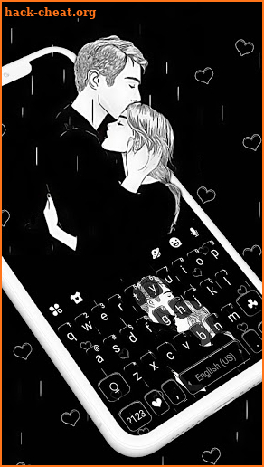 Dark Night Couple Keyboard Theme screenshot