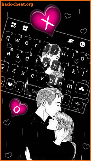 Dark Night Couple Keyboard Theme screenshot