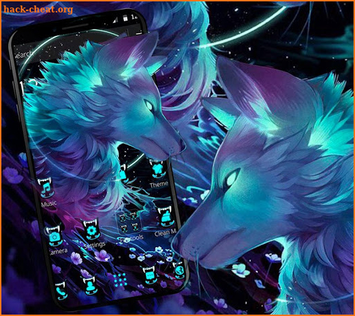 Dark Night Magic Wolf Theme screenshot