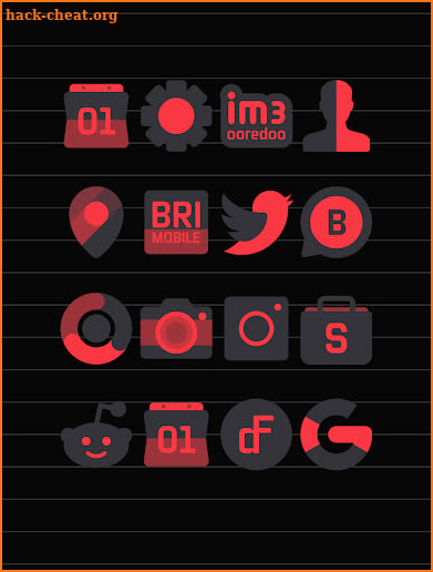 Dark Red - Icon Pack screenshot